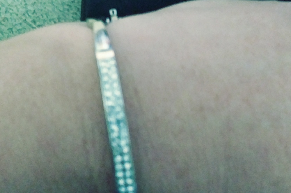 Lia Sophia crystal/silver bangle